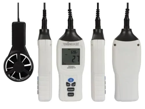 Velleman GP Series thermomètre-anémomètre numérique portable