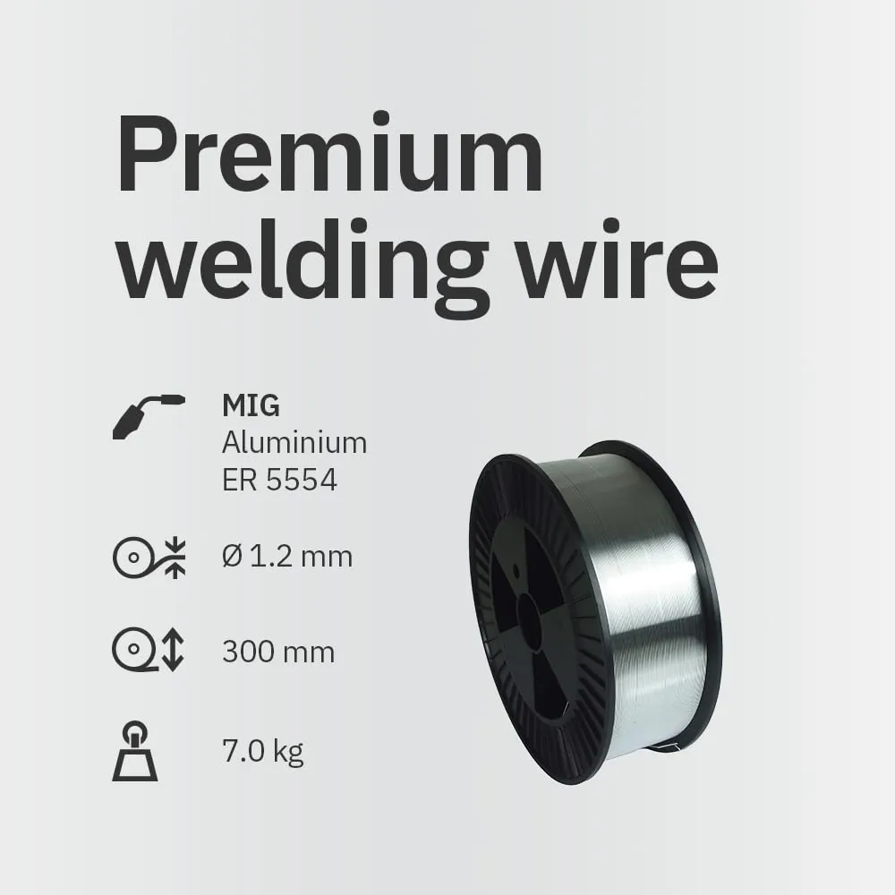 GYS Fil plein aluminium AlMg3Mn ER5554 fil MIG Ø 1,2 mm 7 kg