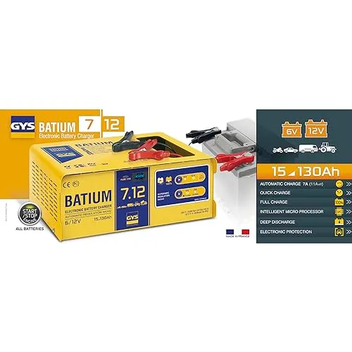 GYS Batium 024496 chargeur de batterie 12 V 7,3 A