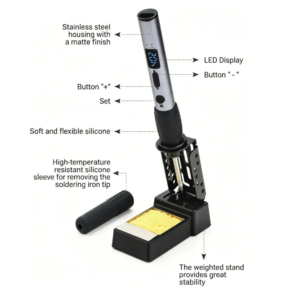 Zhongdi ZD-451 fer à souder USB-C 60W 160-480°C