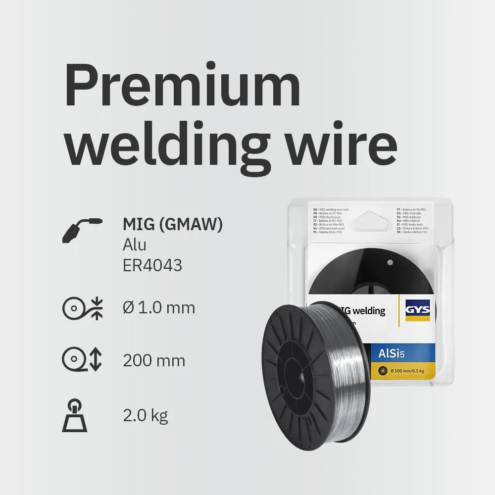 GYS AlSi5 ER4043 fil aluminium MIG/MAG 1 mm 2 kg