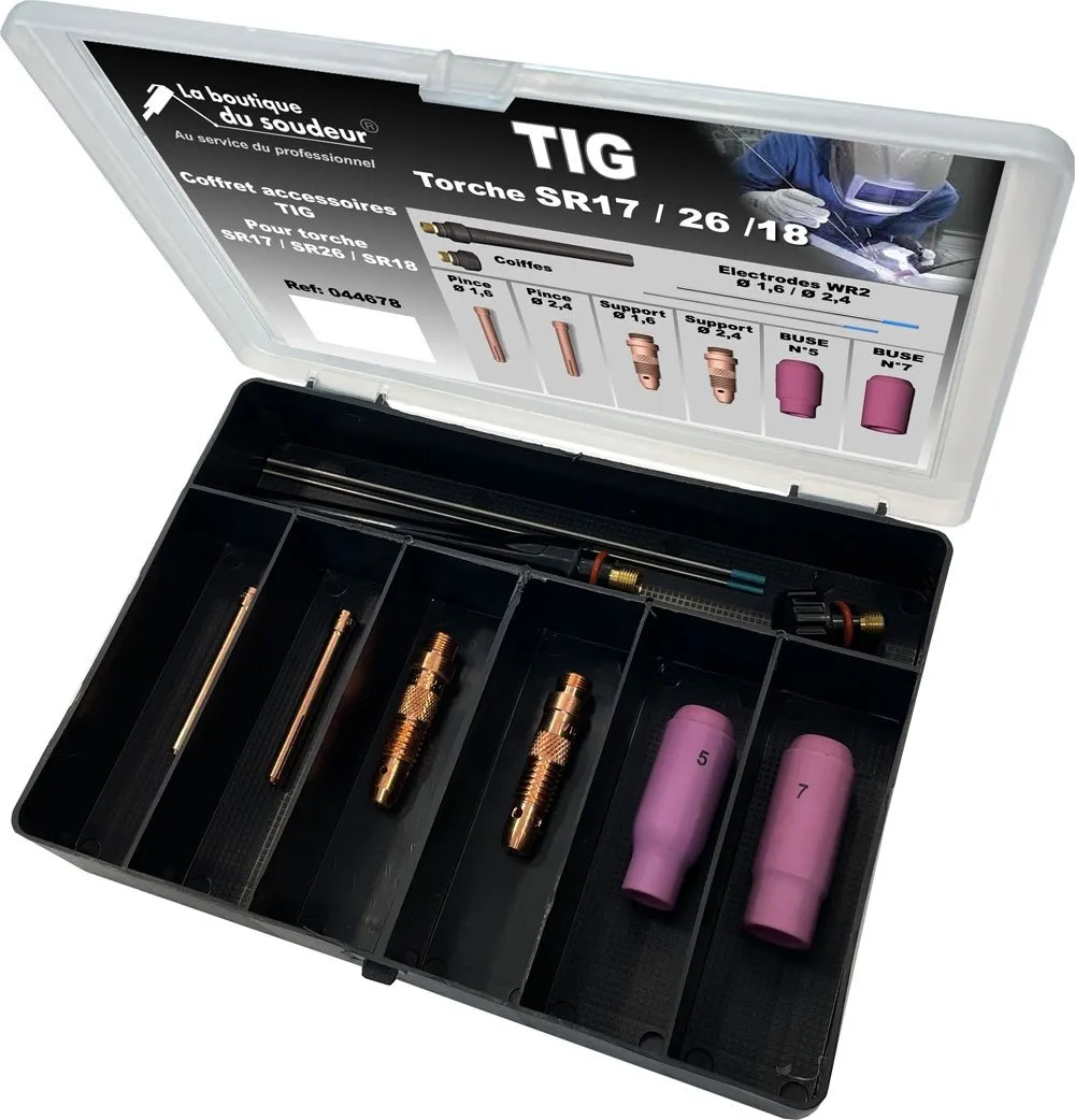 LA BOUTIQUE DU SOUDEUR TIG SR17 SR18 SR26 coffret torche AC/DC