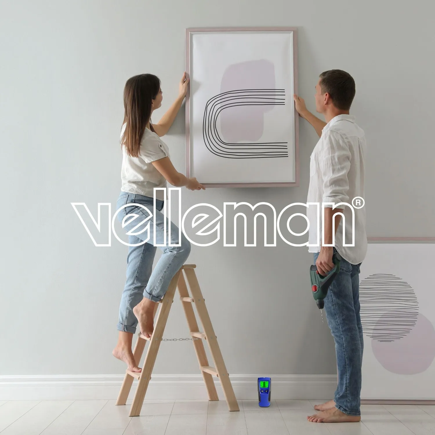 Velleman GP détecteur de montants numérique 51 mm bois métal câbles