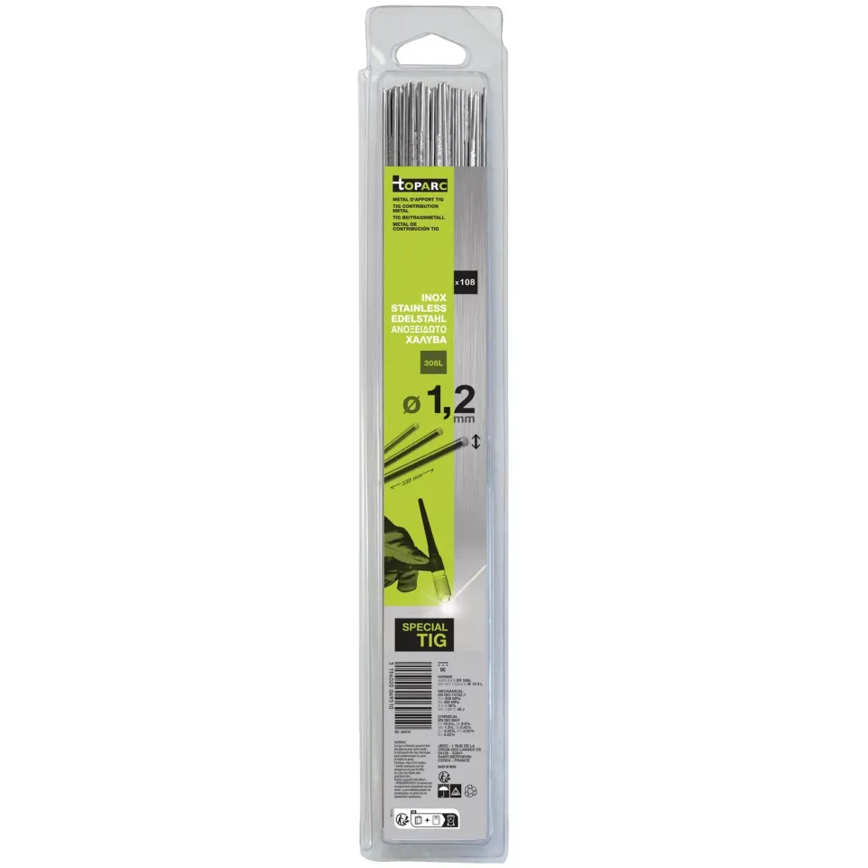 GYS Métal d’Apport TIG ER308L baguettes 108 pièces inox Ø 1,2 mm