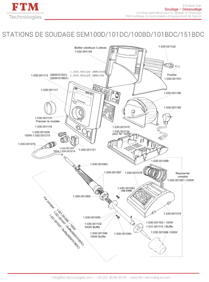 FTM Technologies Ensemble fer 100 W station de soudage
