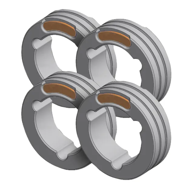 GYS 061927 rouleaux d’entraînement type F fil fourré acier Ø 0,9/1,1 mm, lot de 4