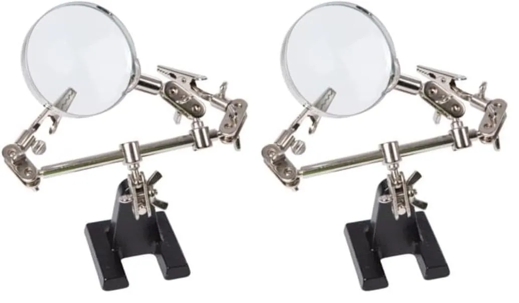 Velleman VTLLAMP troisième main avec loupe 20 x 6 x 13 cm x 2,5