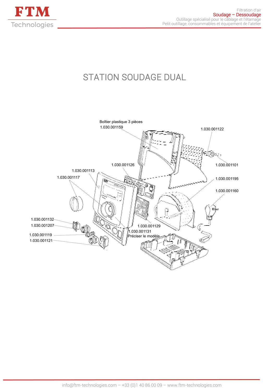 FTM Technologies Station double thermorégulée 24 V station de soudage