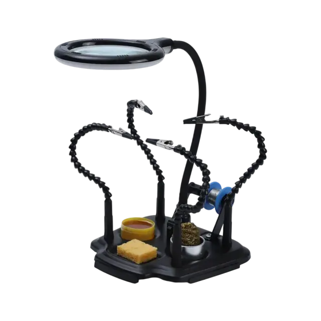 Zhongdi ZD-11M-3 troisième main avec lampe loupe LED USB-C