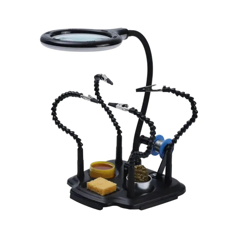 Zhongdi ZD-11M-3 troisième main avec lampe loupe LED USB-C