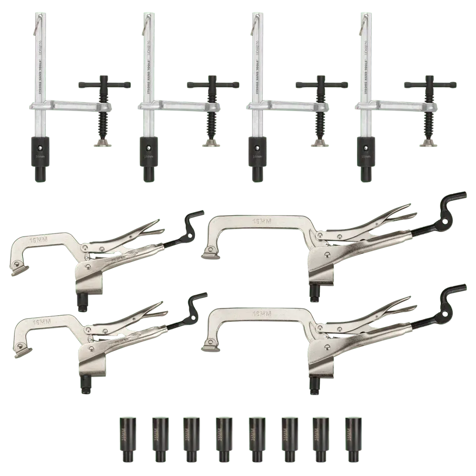 STRONG HAND EUROPE kit de bridage 16 pièces pour trous 16 mm
