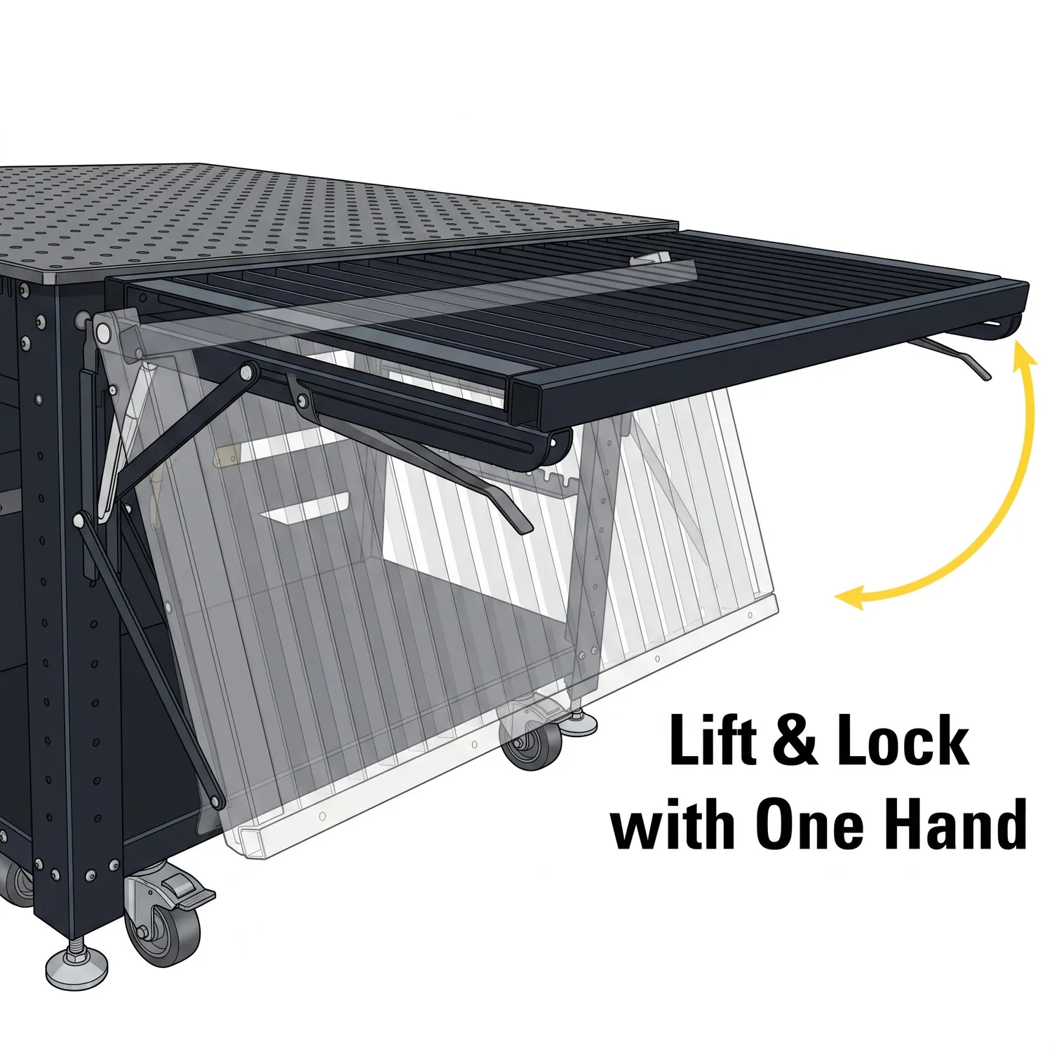 Strong Hand Europe Plasma Cutting Trays bac de découpe plasma Rhino Cart 48 × 30