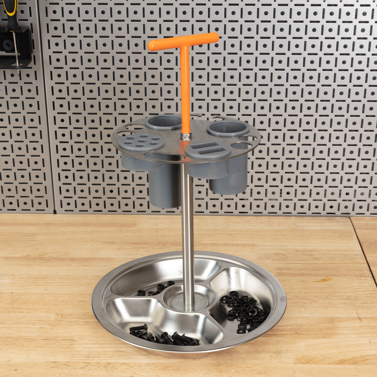 Strong Hand Europe plateau à outils rond inox portatif multi-niveaux