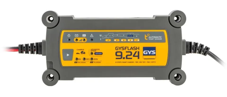 GYS GYSFLASH 9.24 chargeur de batterie 6/12/24 V IP65