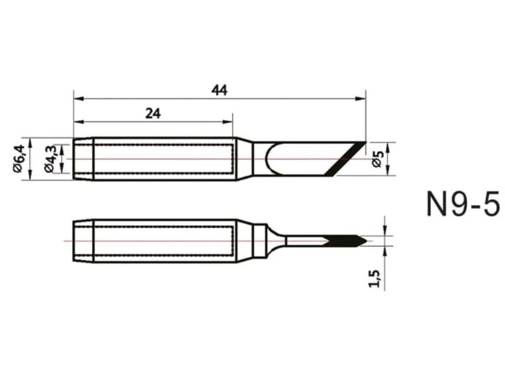 Velleman VTSS220 panne de fer à souder 5 mm burin