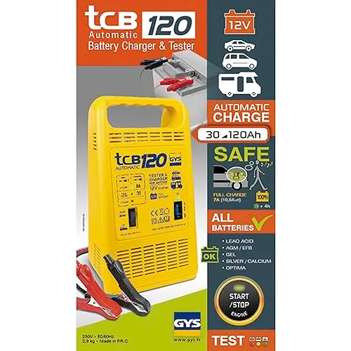 GYS TCB 120 chargeur batterie 12 V 30–120 Ah