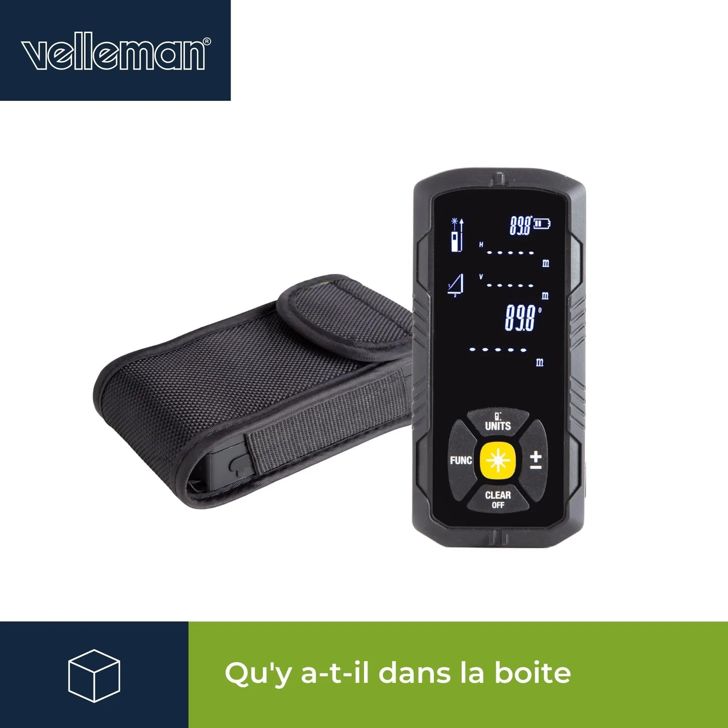 Velleman GP télémètre laser 50 m précision 1 mm IP54