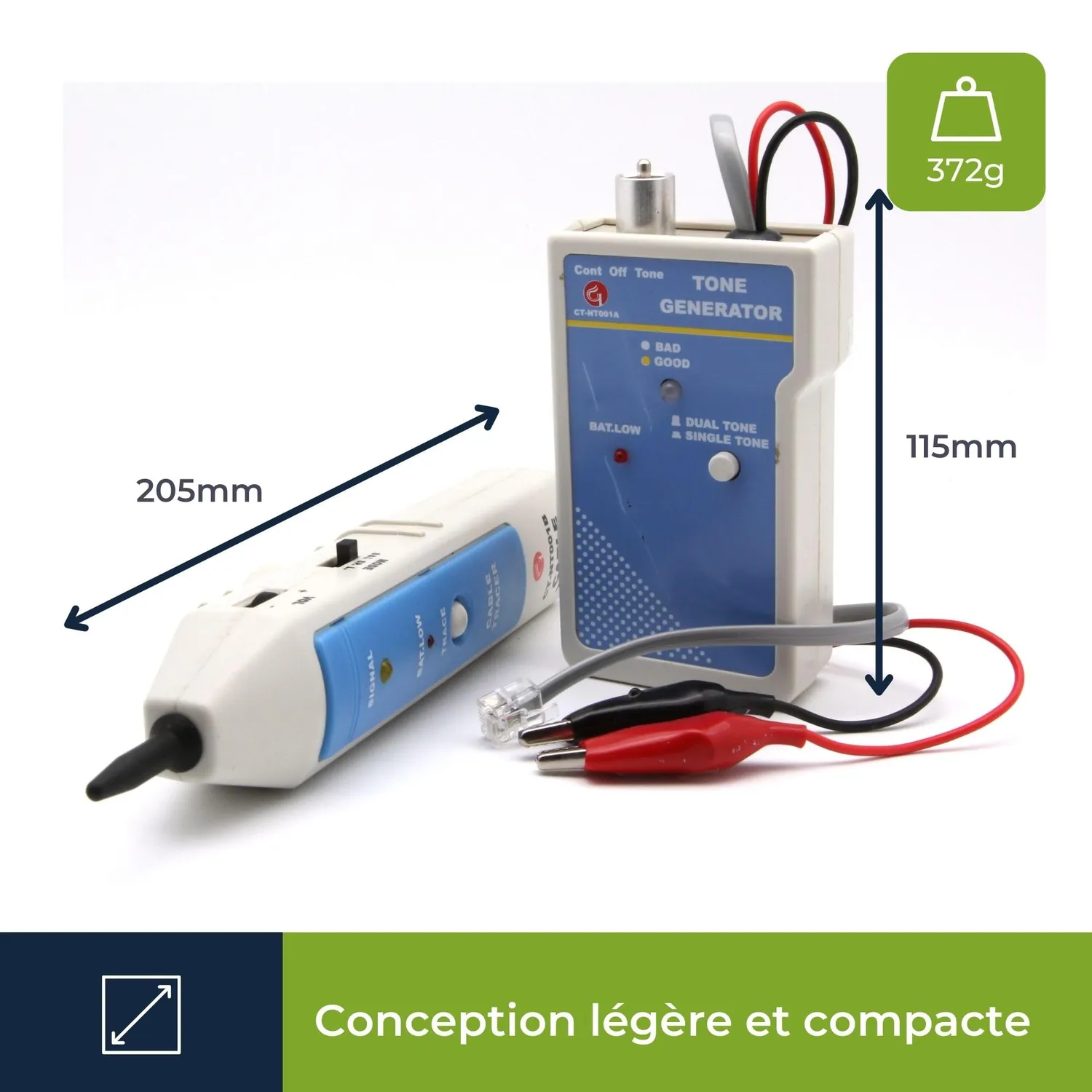 Velleman GP Series traceur et testeur de câbles LAN RJ45 RJ11 RJ12