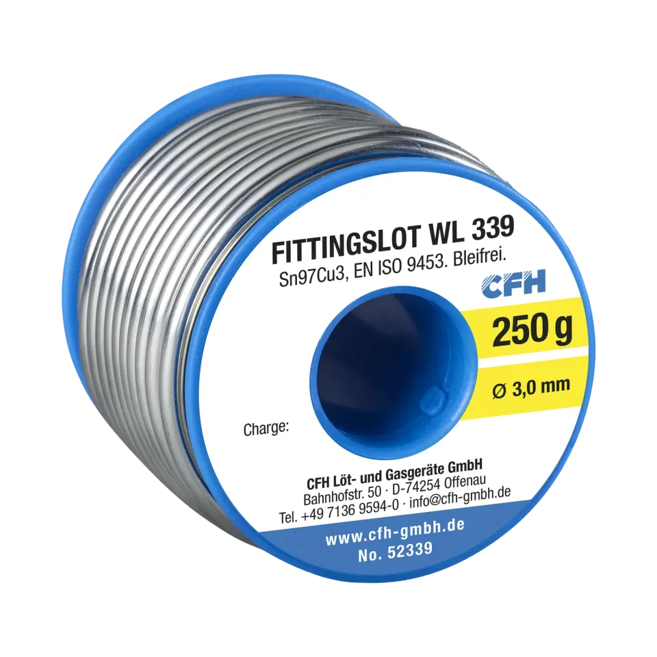 CFH WL 339 fil de soudure cuivre 250 g sans plomb Ø 3 mm