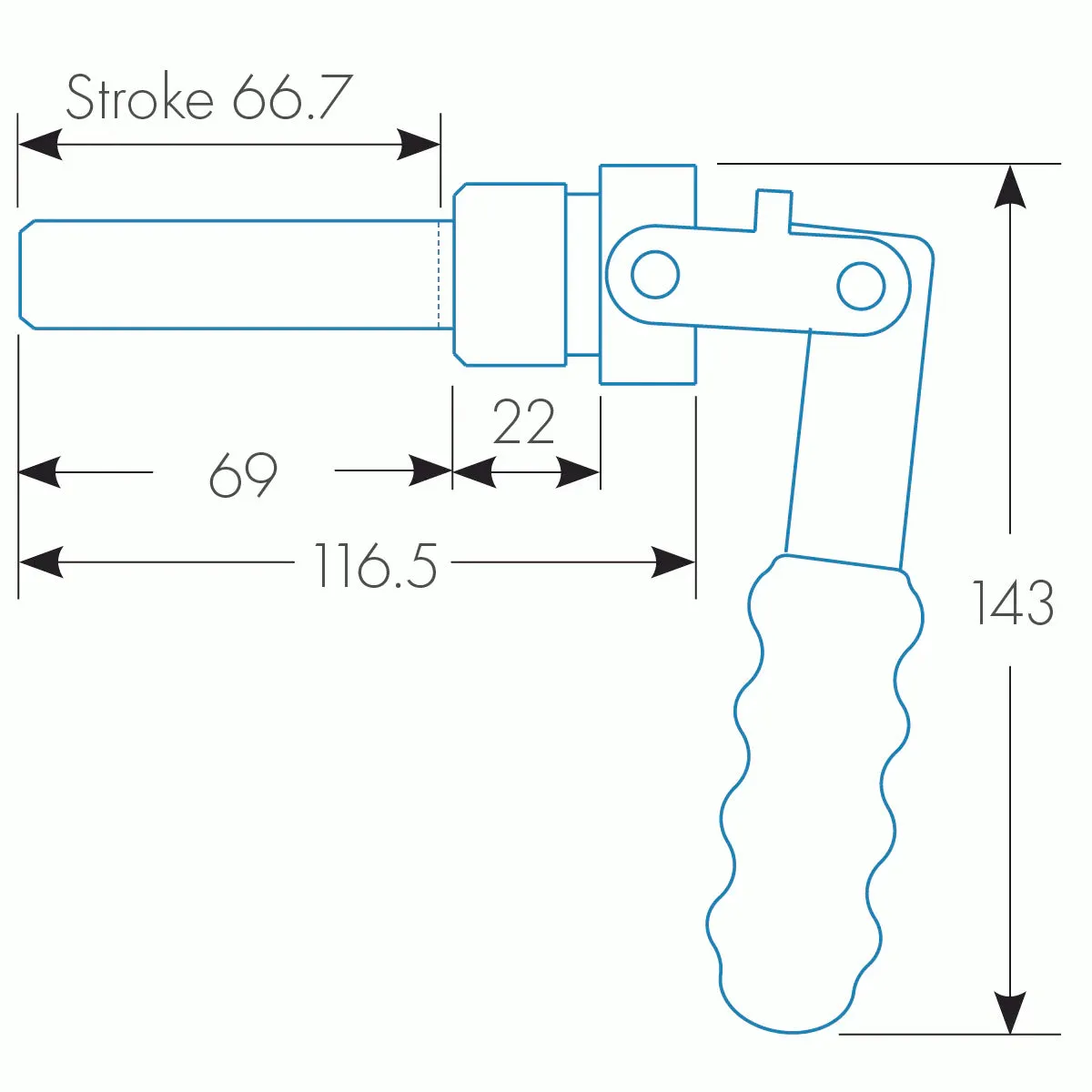 STRONG HAND EUROPE pince basculante horizontale avec adaptateur 28 mm