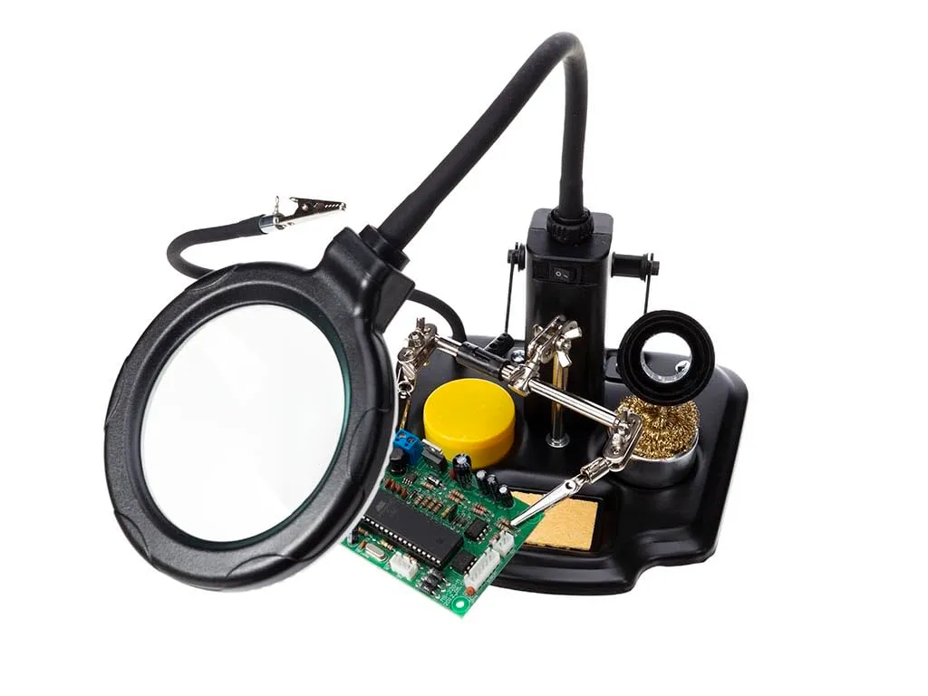 Velleman troisième main multifonctionnelle avec loupe pour soudage