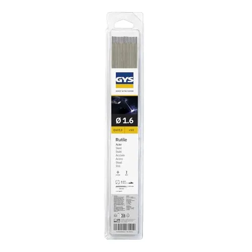 GYS électrodes rutiles E6013 Ø 1,6 mm, étui de 50, inox