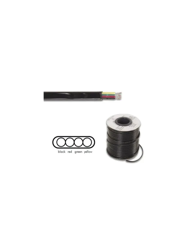 Velleman GP Series TFC4008BK câble téléphonique noir 100 m plat