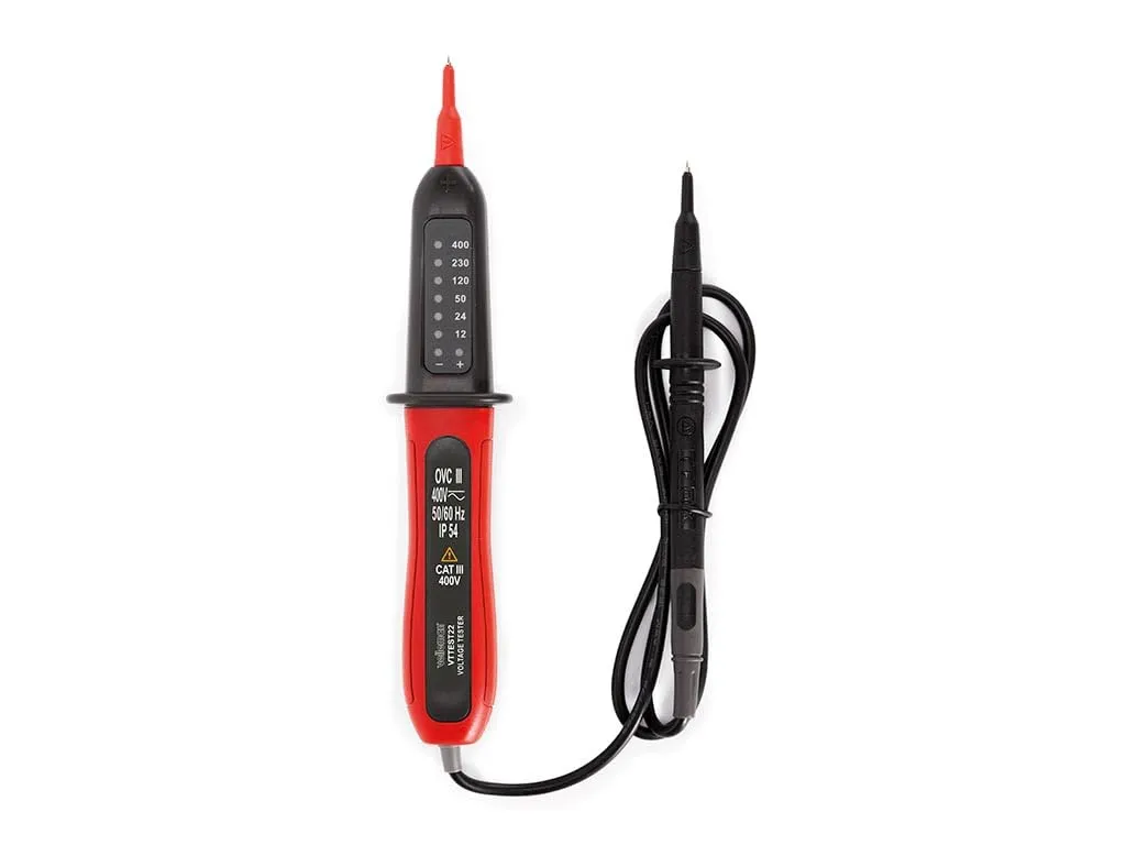 Velleman testeur de tension bipolaire 12-400 V LED noir-rouge