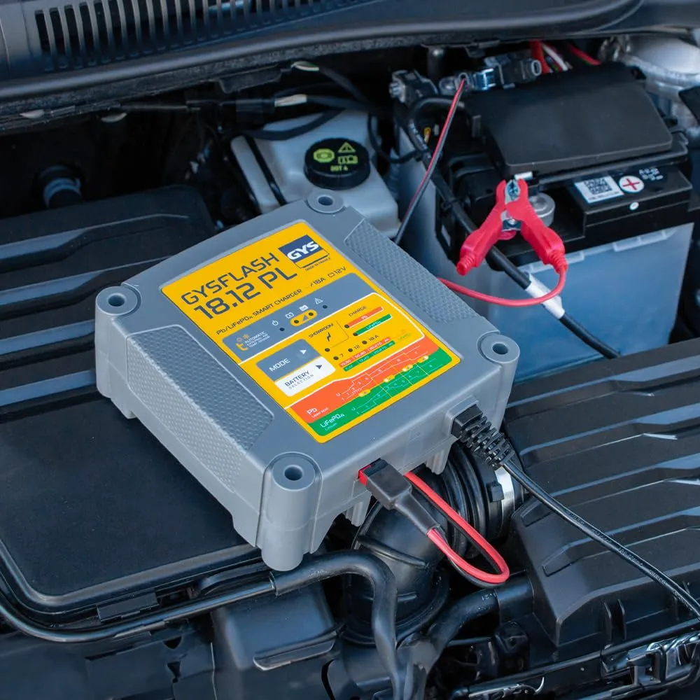 GYS GYSFLASH 18.12 PL chargeur de batterie 12 V, plomb et lithium