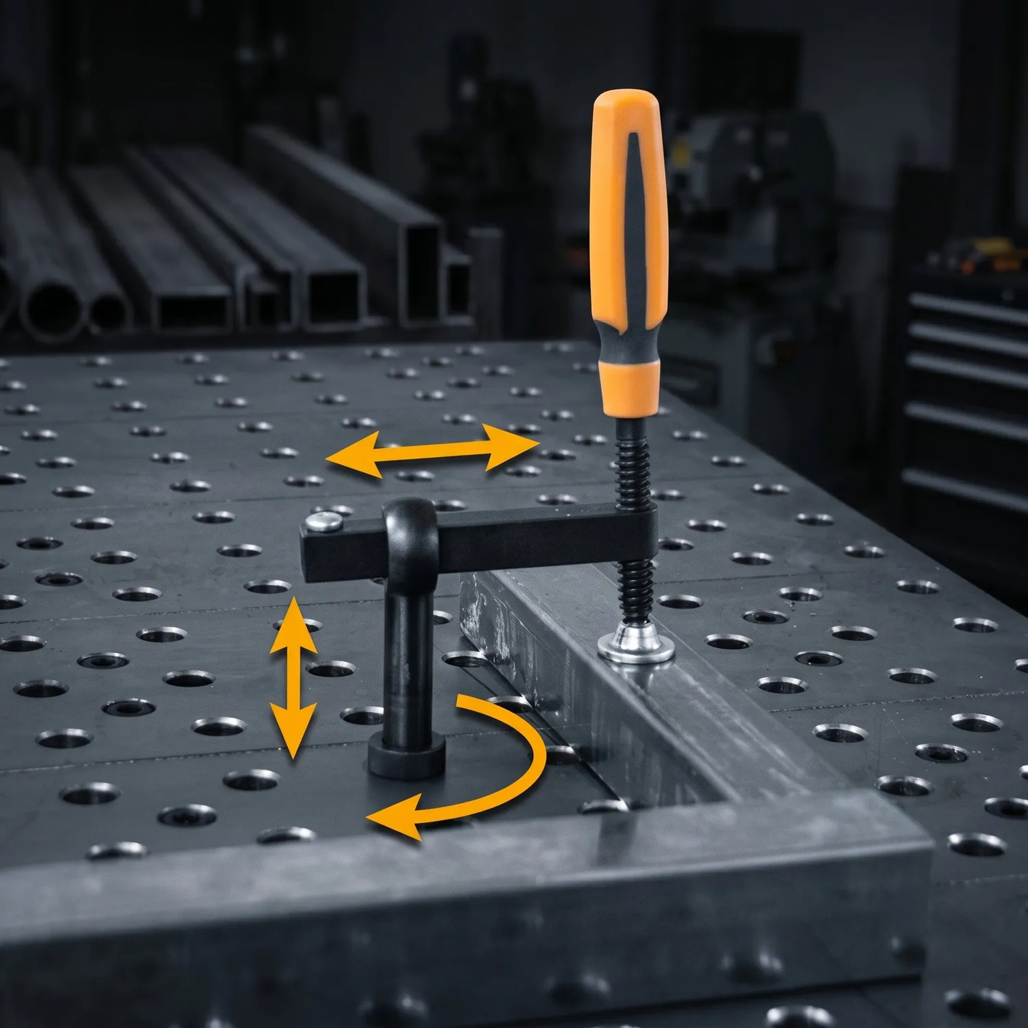 STRONG HAND EUROPE T-Post Clamps pince de bridage système 5/8 pouces modèle standard poignée droite