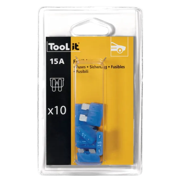 GYS Kit 10 fusibles 15A chargeur blister