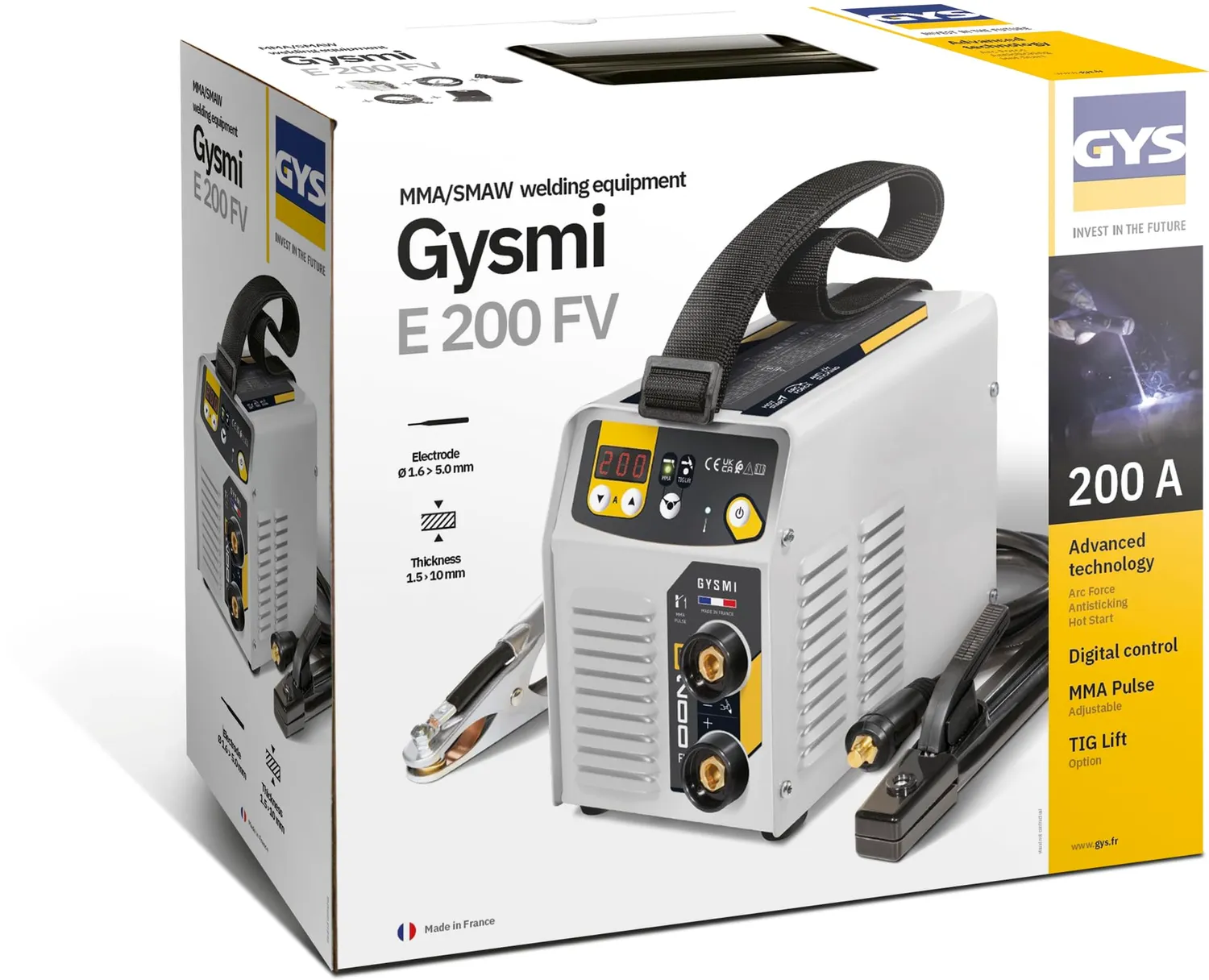 GYS GYSMI E200FV poste à souder MMA 200 A monophasé