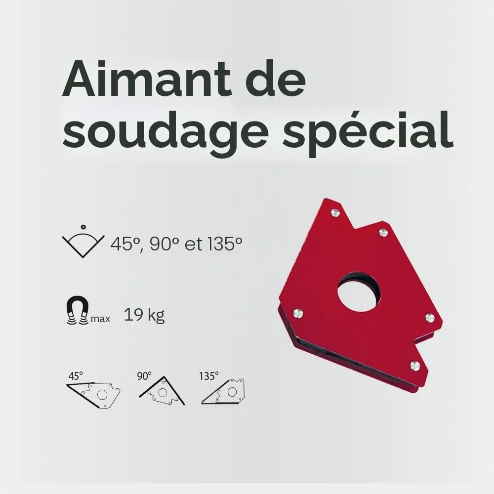 Toparc positionneur magnétique 19 kg 45/90/135°