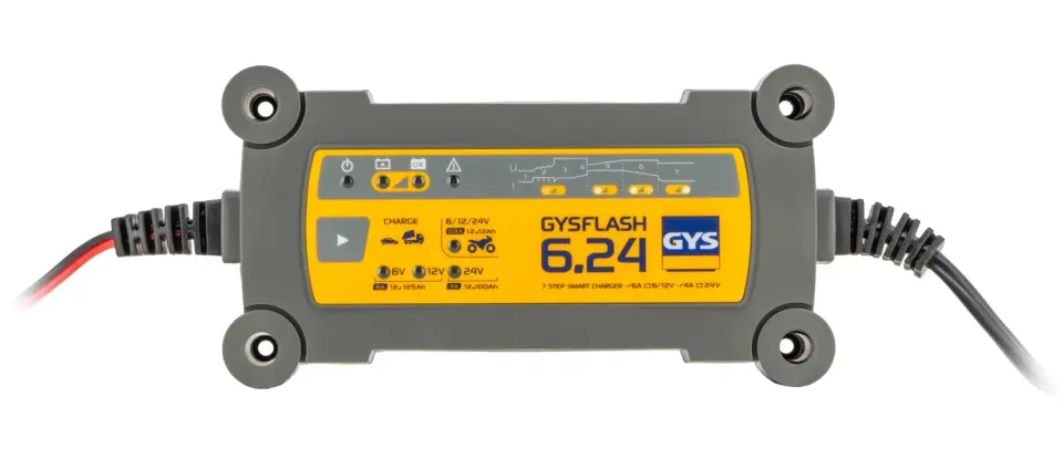 GYS GYSFLASH 6.24 chargeur batterie 6/12/24 V IP65