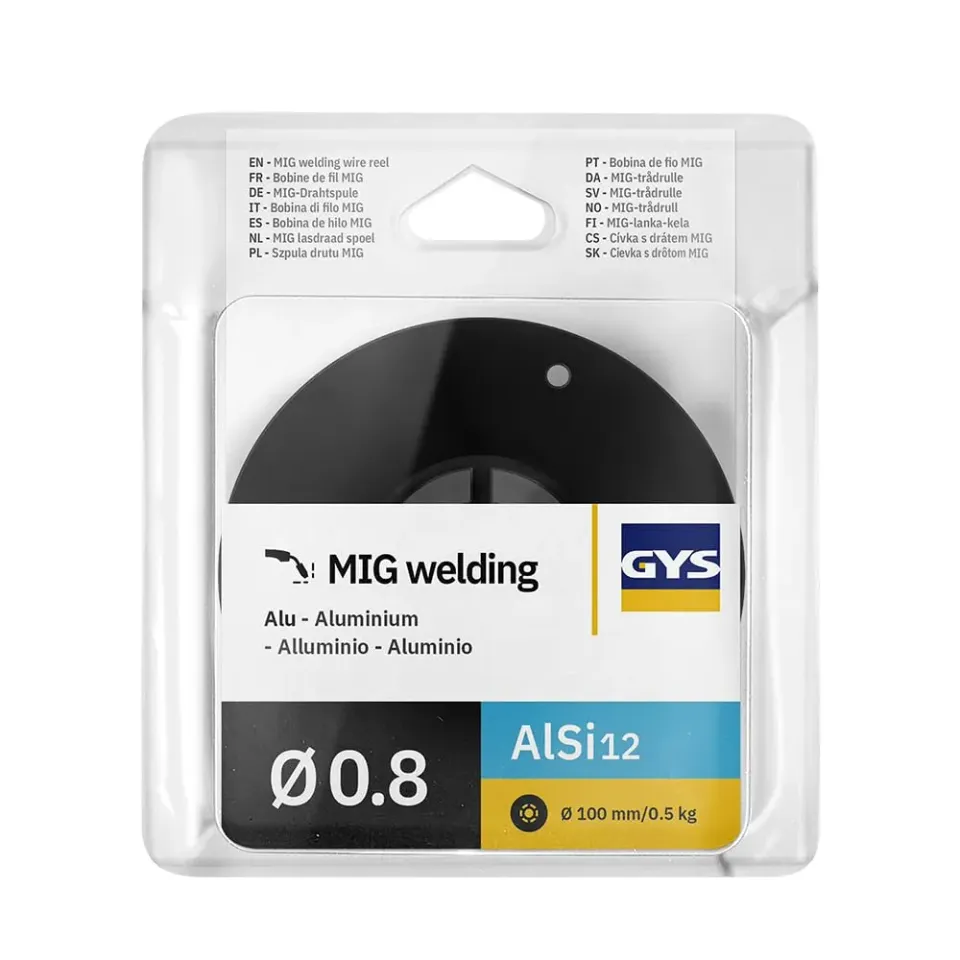GYS Fil alu AlSi12 ER4047 0,8 mm bobine 0,5 kg S100
