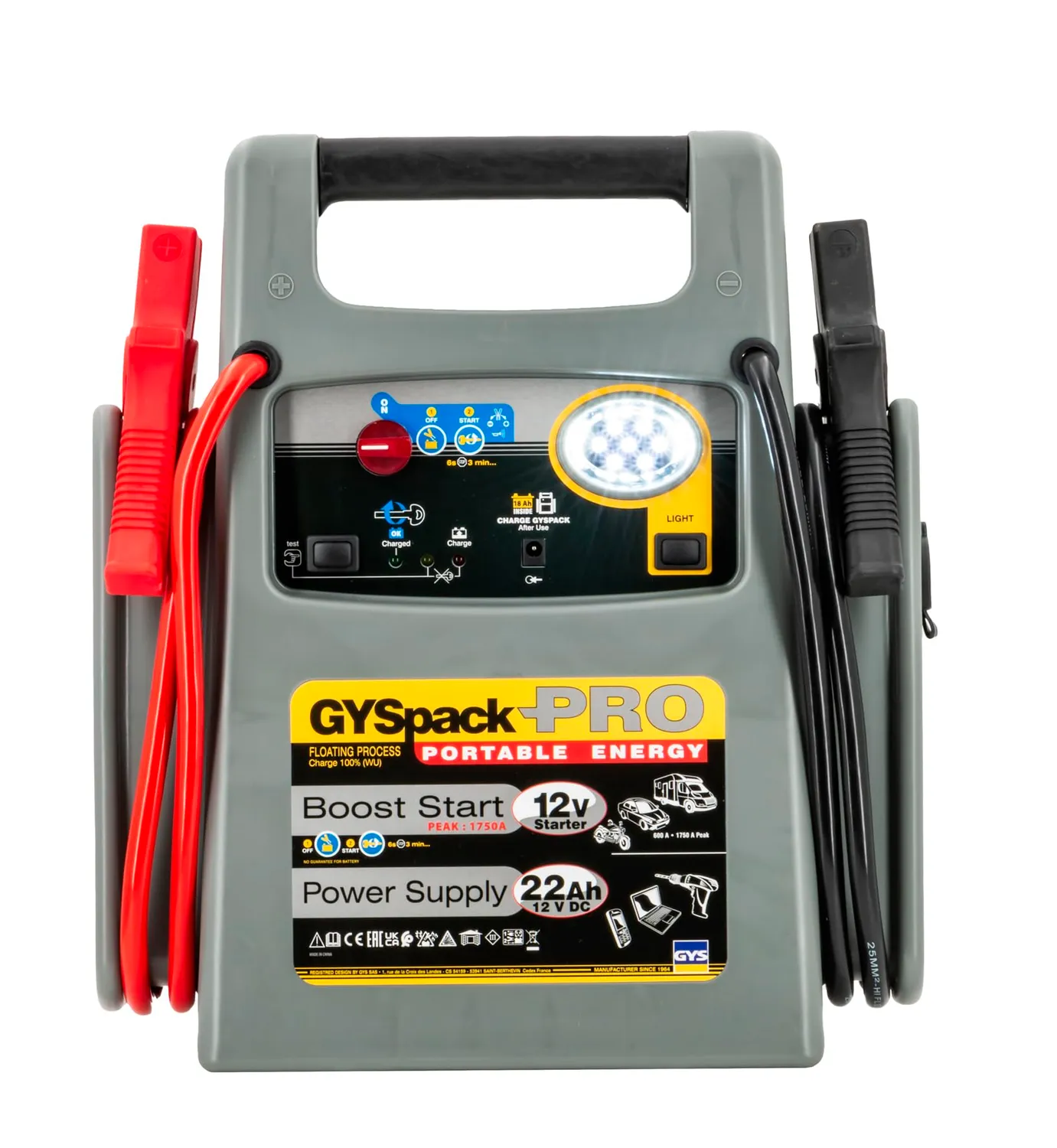 GYS GYSPACK Pro démarreur autonome 12 V 22 Ah