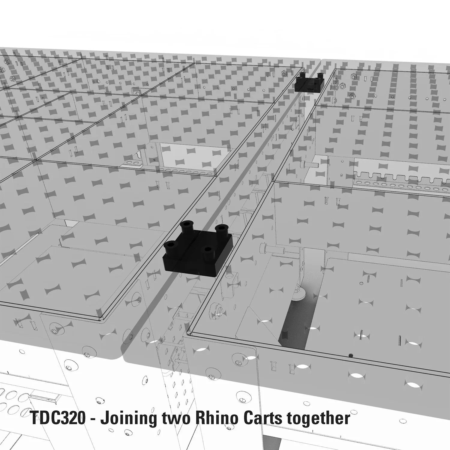 Strong Hand Europe Rhino Cart bloc de jonction lot de 2 acier
