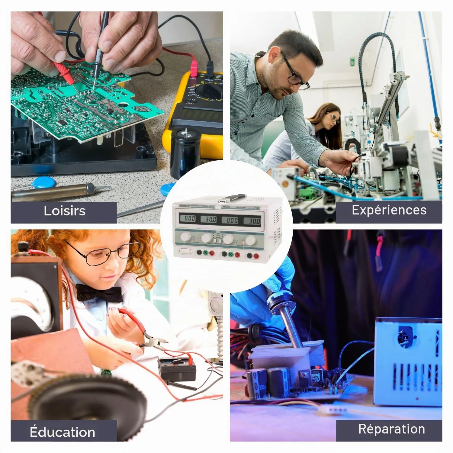 Velleman GP Series alimentation de laboratoire 2 x 30 V et 5 V