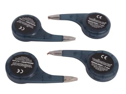 Velleman GP Series tresse à dessouder 4 pièces 150 cm avec distributeur