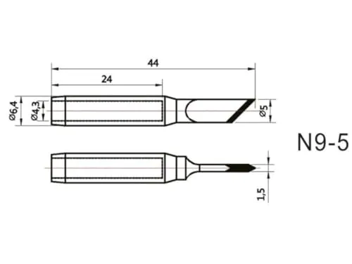 Velleman VTSS220 panne de fer à souder 5 mm burin