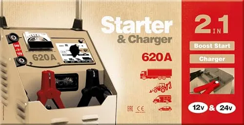 GYS NEOSTART 620 chargeur démarreur 12/24 V, batteries plomb