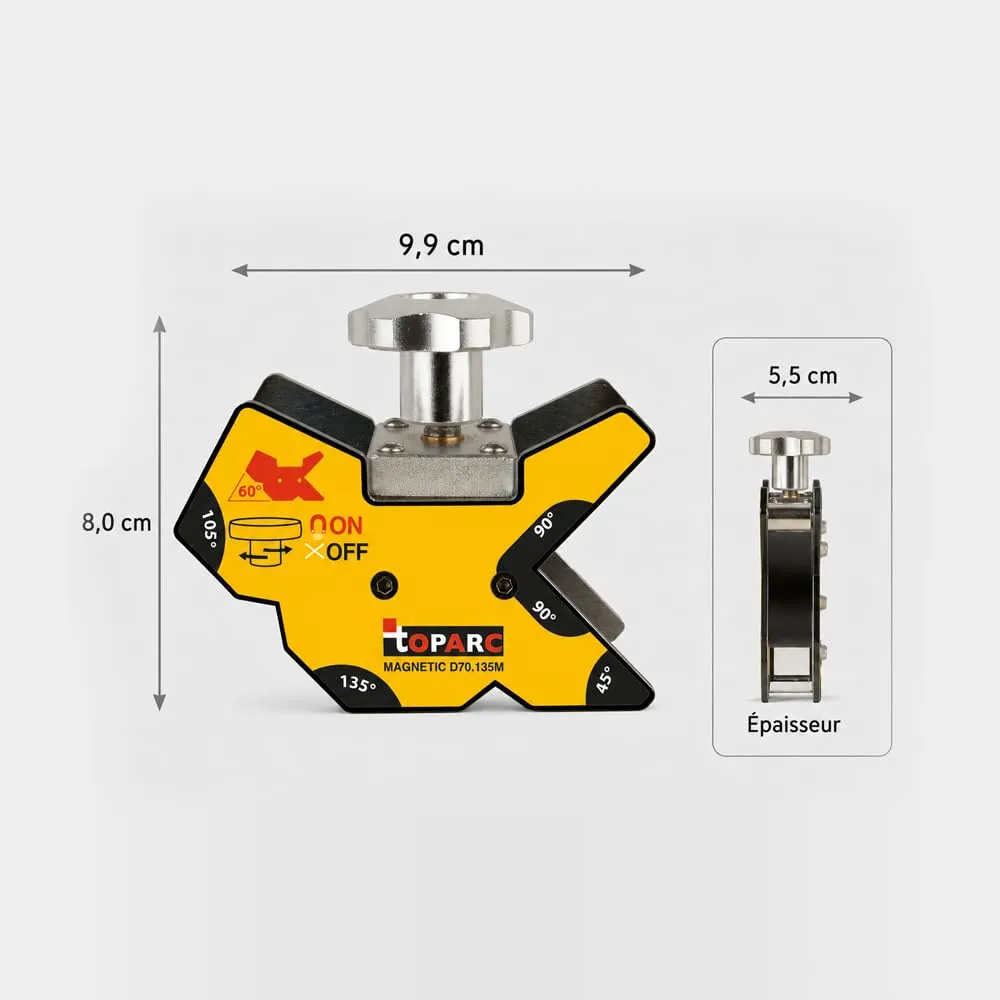 GYS Magnetic D70.135M positionneur de soudage multi-angle 70 kg ON/OFF