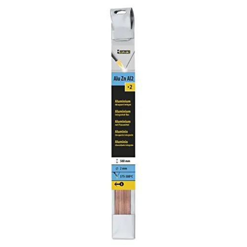 GYS ZnAl2 baguettes de brasure aluminium Ø 2 mm x 500 mm, lot de 2
