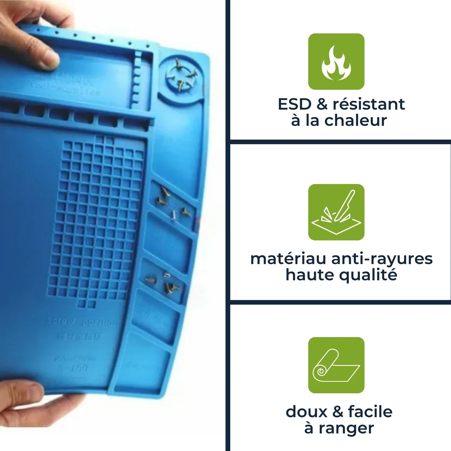 Velleman GP Series tapis de soudure silicone 45 x 30 cm 500 °C