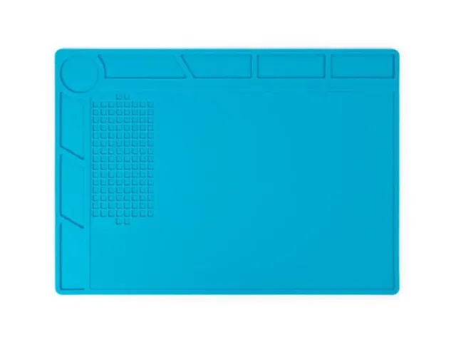 Velleman GP tapis de soudure silicone 350 x 250 mm bleu 500 °C