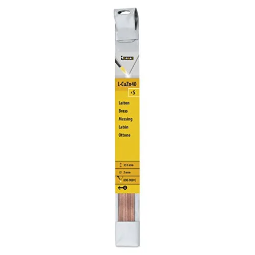 GYS CuZn40 baguettes de brasure laiton 2 mm, lot de 5