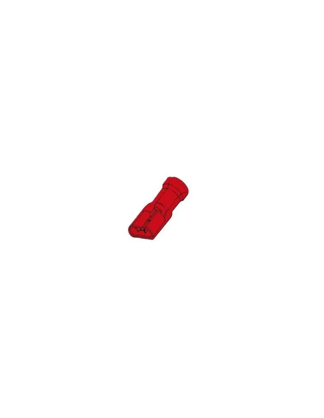 Velleman GP Series cosse femelle isolée 6,35 mm rouge 10 pièces