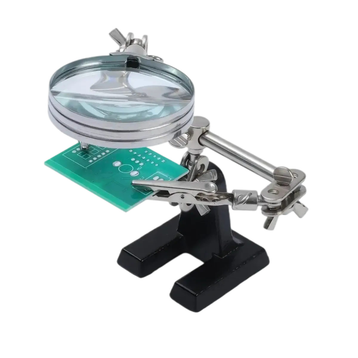 Zhongdi ZD-10D loupe d’atelier avec pinces crocodile et base lestée