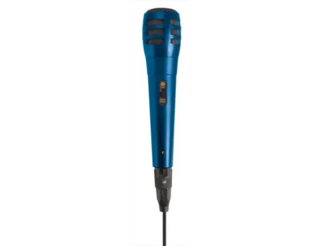 Velleman GP microphone dynamique unidirectionnel bleu câble 3 m