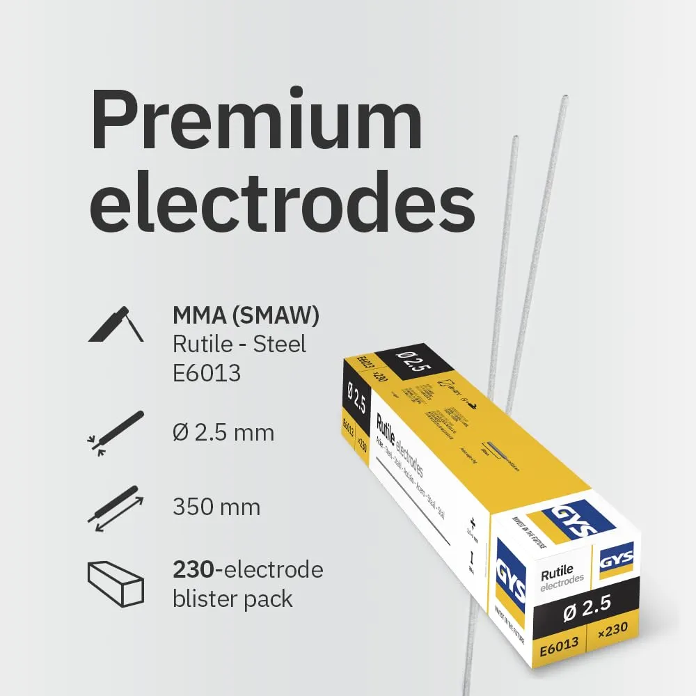 GYS électrodes rutiles E6013 Ø 2,5 mm étui 230